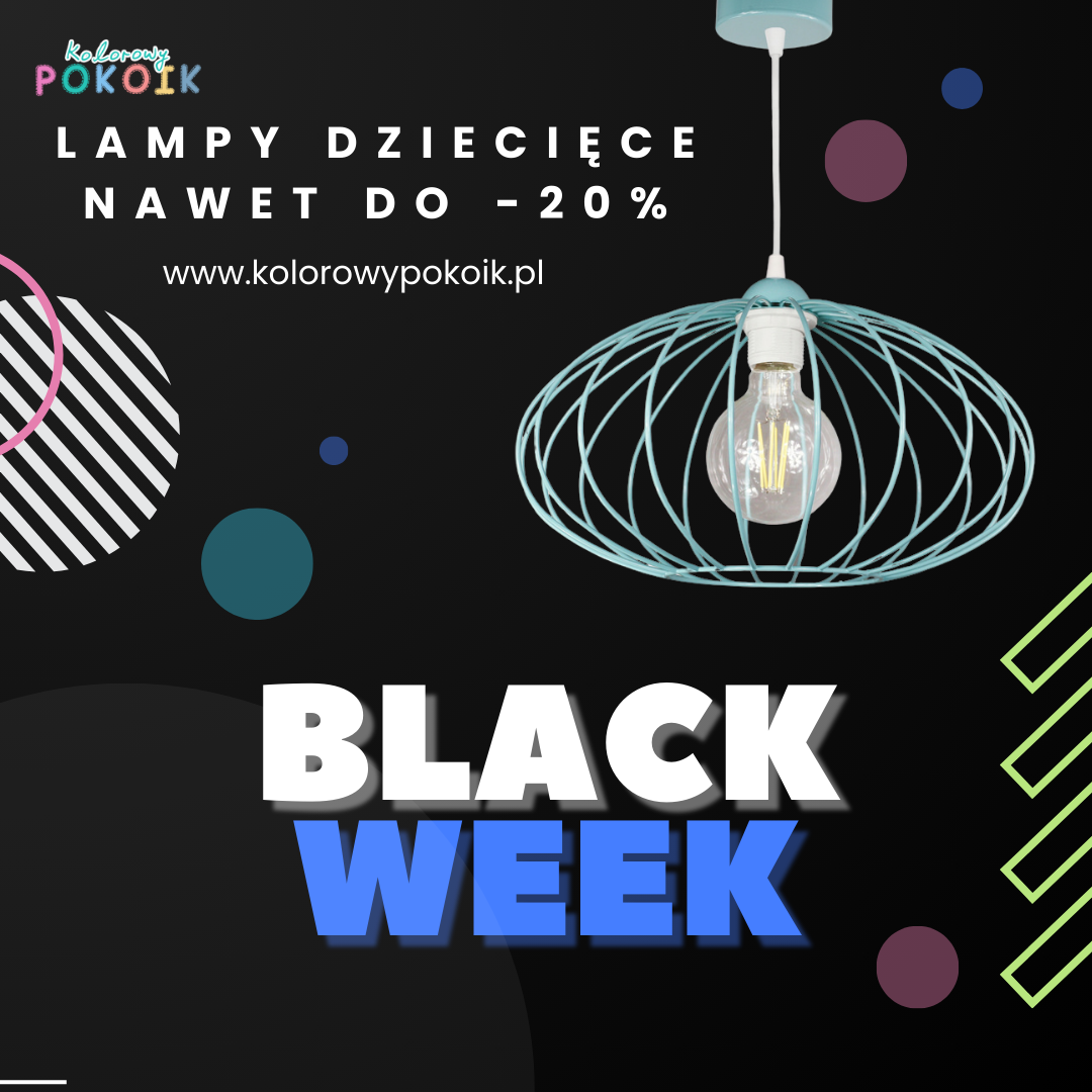 Black Week z Kolorowym Pokoikiem: najlepsze lampy dla dzieci i młodzieży