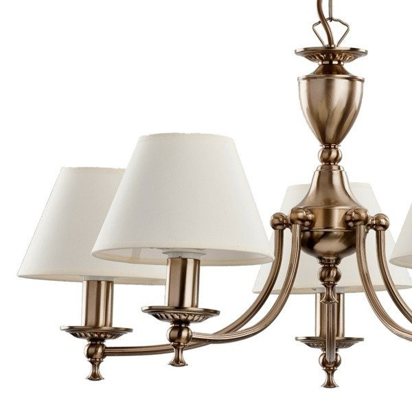 Żyrandol klasyczny SOFIA patyna/biały śr. 63cm