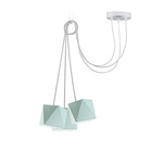 Lampa wisząca do pokoju dziecięcego miętowa Świetlisty Diamencik
