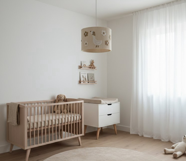 Lampa wisząca do pokoju dziewczynki w stylu boho Gąska średnica 30 cm Led 