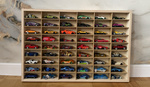 Półka na resoraki Hot Wheels drewniana organizer do pokoju dziecka 54 naturalna 