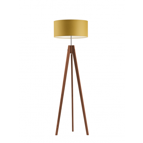Lampa podłogowa do pokoju dziecka drewniana Magiczny Cylinder różowy abażur 1XE27