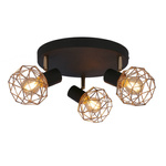Lampa sufitowa Candellux Acrobat 98-66466 plafon czarny  E14 klosz złoty