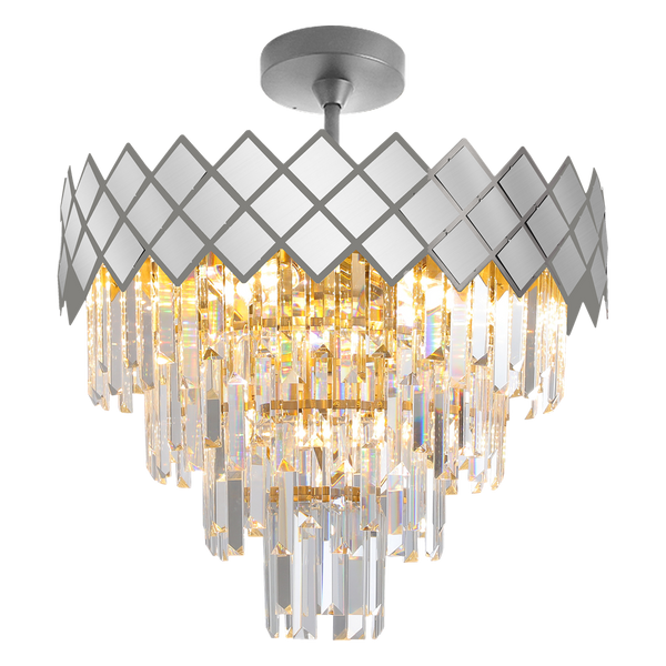 Lampa sufitowa CARISMA, chrom/transparentny, 9x40W E14, ML8888