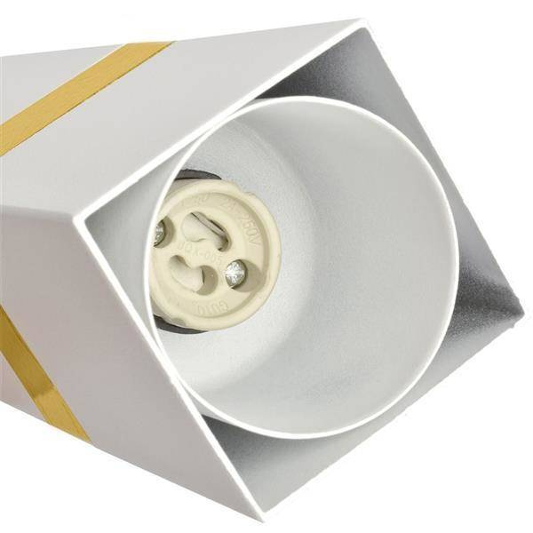 Nowoczesna lampa wisząca VIDAR WHITE/GOLD 1xGU10 MLP6275