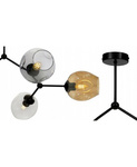 Industrialna lampa sufitowa w stylu Loft  szklane klosze 