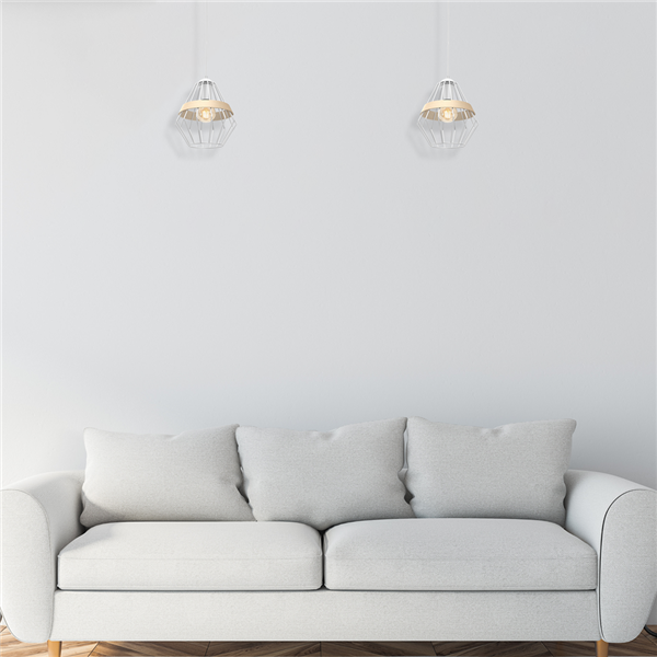 Lampa wisząca INDUSTRIALNA CLIFF WHITE 1xE27 MLP5518