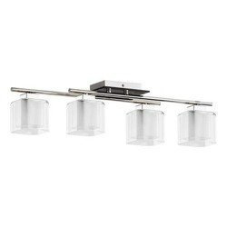 Lampa sufitowa nowoczesna listwa SQUARE wenge/chrom szer. 81cm