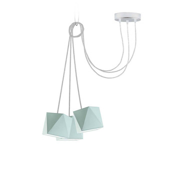 Lampa wisząca do pokoju dziecięcego miętowa Świetlisty Diamencik