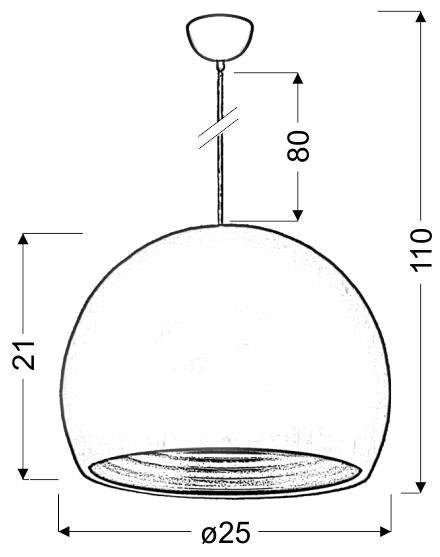 Lampa sufitowa wisząca 1X60W E27 zielony PICTOR 31-15136