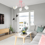 Lampa sufitowa do pokoju dziewczynki różowo-biała SERCA LOFT 3xE27