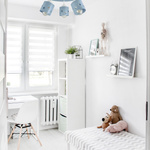 Lampa sufitowa do pokoju chłopca i dziewczynki niebieska w gwiazdki 3xE27 led