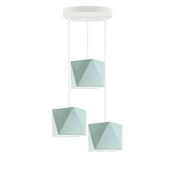 Lampa wisząca do pokoju dziecięcego miętowa Bajkowy Diamencik 3xE27 Led
