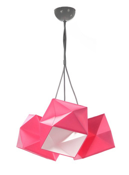 Lampa do pokoju dziewczynki różowa Diament Splot 3