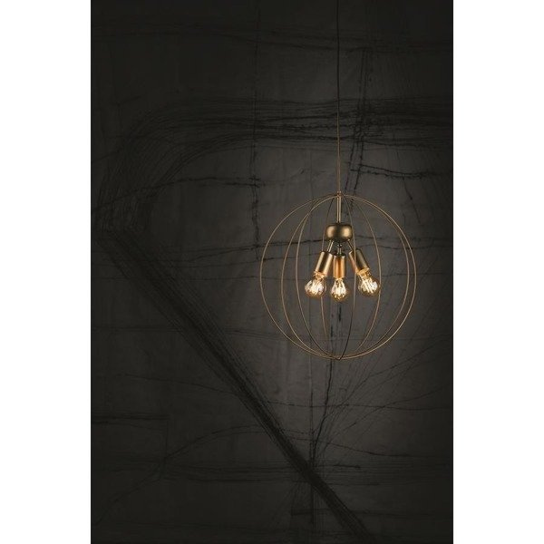 Lampa wisząca druciana zwis BULLET złoty śr. 45cm