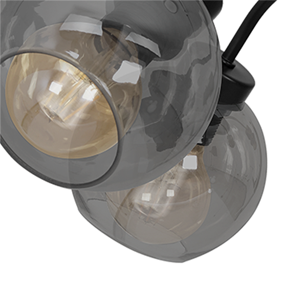 Nowoczesna lampa sufitowa SOFIA SMOKED 5xE27