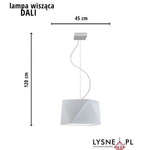 Lampa wisząca do pokoju chłopca niebieski abażur Dali 