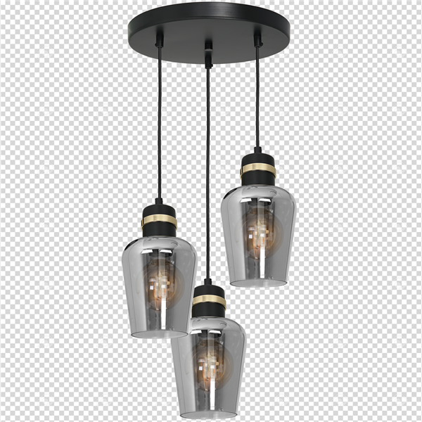 Lampa wisząca koło RICHMOND BLACK / GOLD MLP6541