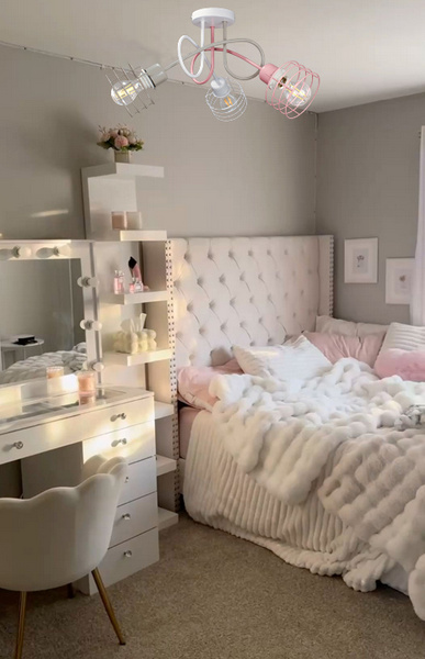 Lampa sufitowa do pokoju dziewczynki pastelowa  Zakręcony Koszyczek 3xE27 Led