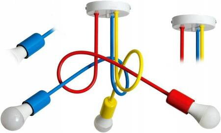 Lampa sufitowa dla dziecka kolorowa Mondo 3