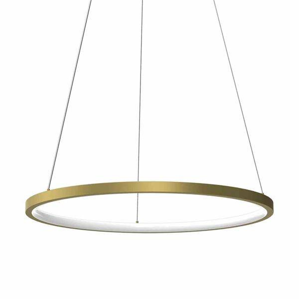 Nowoczesna lampa wisząca ROTONDA GOLD 27W LED | Złota 