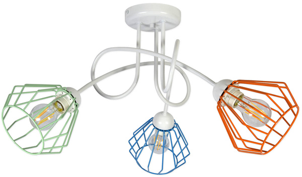 Nowoczesna lampa sufitowa do pokoju dziecka Edison Druciak 3
