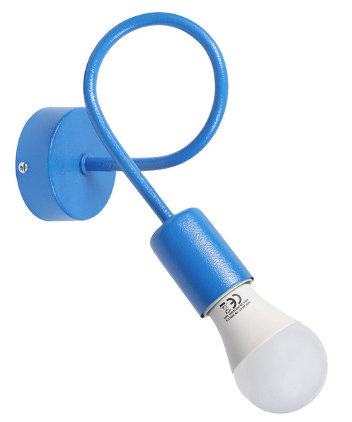 Lampa ścienna kinkiet do pokoju dziecka niebieski gruba struktura Mondo 1xE27 Led  
