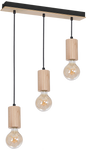 Lampa wisząca nowoczesna drewniana listwa LINES III drewno/czarny szer. 62cm