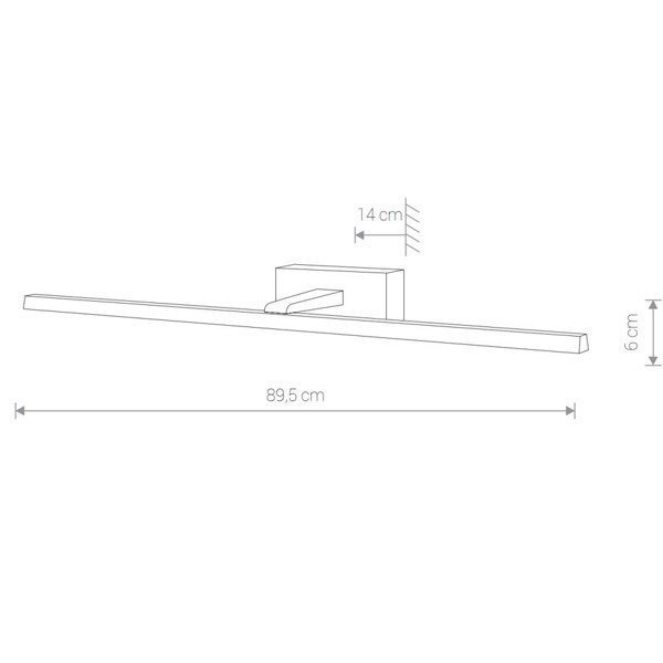 Kinkiet nad lustro Van GOGH black L 89,5cm
