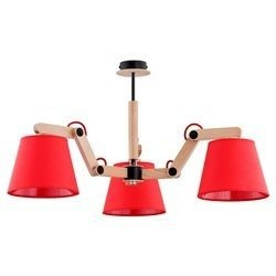 Nowoczesna Lampa sufitowa JOGA III drewnoczerwo śr. 50cm