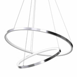 Designerska lampa wisząca ROTONDA CHROME 51W LED | Chrom
