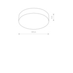 Plafon do kuchni ARENA GRAPHITE E14 śr. 40cm | grafit