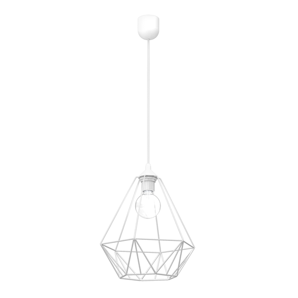Lampa wisząca BASKET WHITE 1xE27