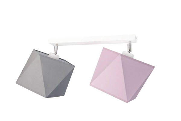 Lampa sufitowa dla dziecka czerwone abażury regulowana 2-punktowa Diament 2xE27 Led 