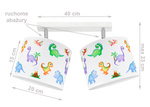 Lampa ścienna do pokoju dziecięcego na przegubie regulowana Dinozaury 1xE27