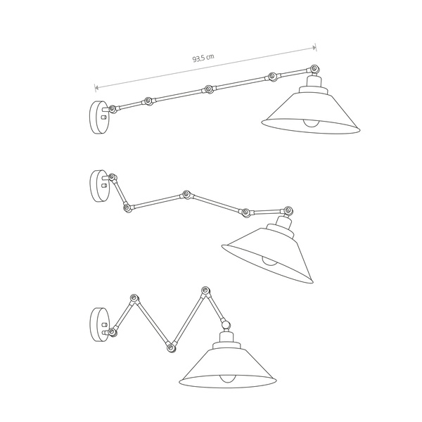 Kinkiet/ lampa sufitowa na wysięgniku PANTOGRAPH