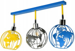 Lampa sufitowa do pokoju dziecięcego kolorowa listwa Edison Globus 3 