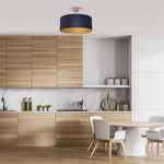 Nowoczesna lampa sufitowa BEN NAVY BLUE/GOLD 3xE27 MLP6457