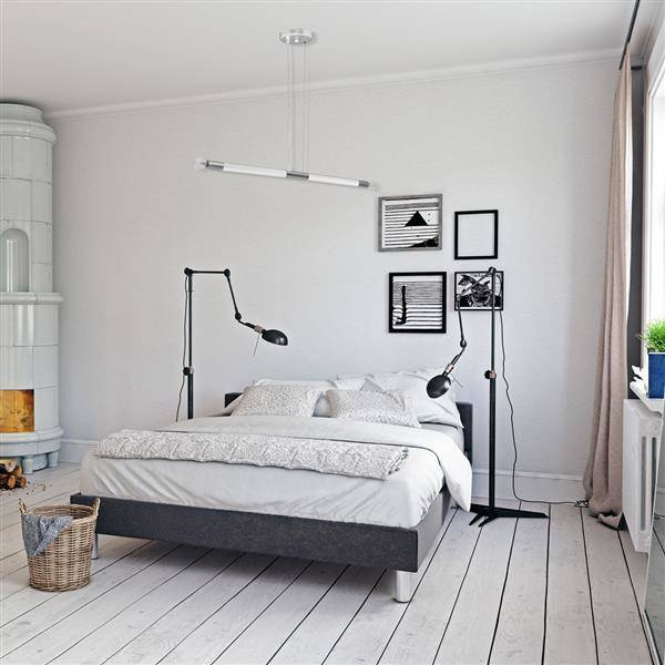 Lampa wisząca BASTONE WHITE / CHROME 2xE14