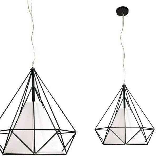 Lampa wisząca z drutu TRIANGOLO  śr.45cm