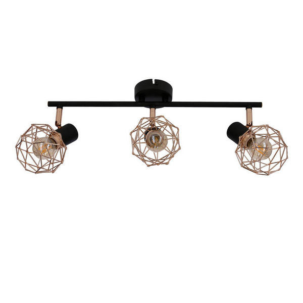 Lampa ścienna sufitowa listwa potrójna czarno-złota Acrobat Candellux 93-66640