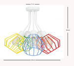 Lampa sufitowa do pokoju dziecięcego 5-punktowa kolorowy druciak Artemis 5xE27 Led 
