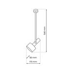 Lampa sufitowa LINTERNA, MLP8675, czarna, 1x11W GX53