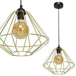 Lampa wisząca INDUSTRIALNA LUPO BLACK/GOLD 1xE27 MLP6270