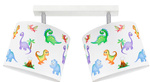 Lampa ścienna do pokoju dziecięcego na przegubie regulowana Dinozaury 1xE27