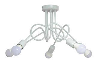 Lampa sufitowa do pokoju dziecka szara Mondo 5 Loft