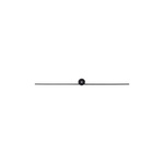 Nowoczesny smukły kinkiet PIN LED M 10W IP44 LED szer. 91cm | czarny