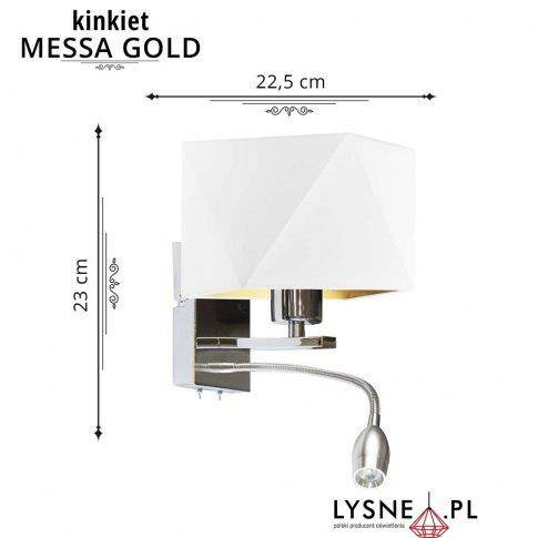 Kinkiet z diamentowym abażurem MESSA GOLD