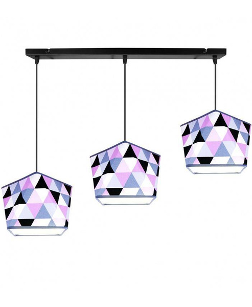 Lampa wisząca do pokoju dziecka potrójna Diament