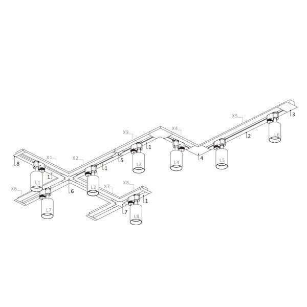 Podtynkowa szyna PROFILE RECESSED TRACK 2m